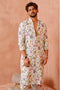 Ivory Nargis Print Bomber Kurta With Jogger Pant