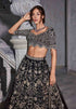 Black Embroidered Lehenga Set