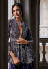 Purple Embroidered Jacket And Sharara