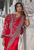 Red Embroidered Saree