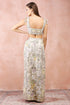 Off White Applique Embroidered Choli And Skirt