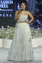 Off White Embroidered Choli And Sharara With Lehenga