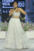 Off White Embroidered Choli And Sharara With Lehenga