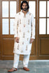 Off White Embroidered Kurta With Pant