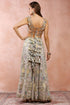 Off White Applique Embroidered Choli With Sharara