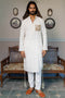 Off White Pocket Embroidered Kurta With Pant