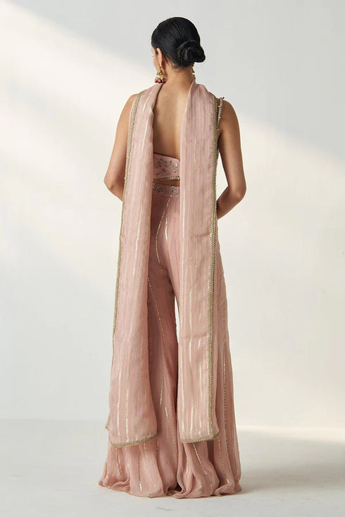 Osha Blush Pink Sharara Set