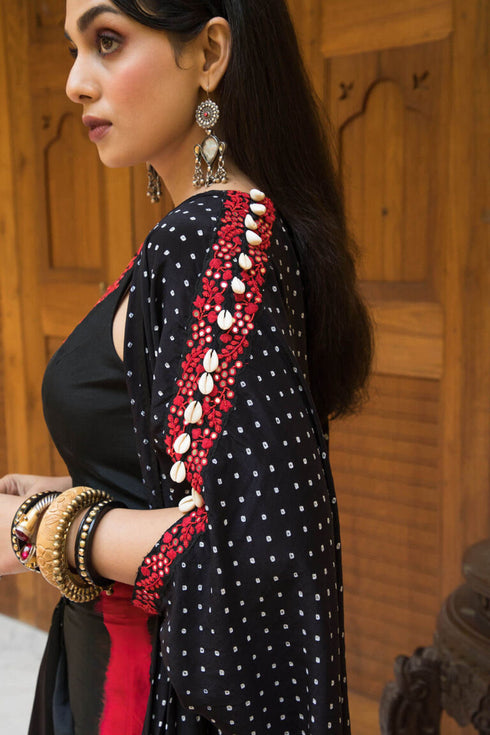 Three Piece Cape Skirt Set