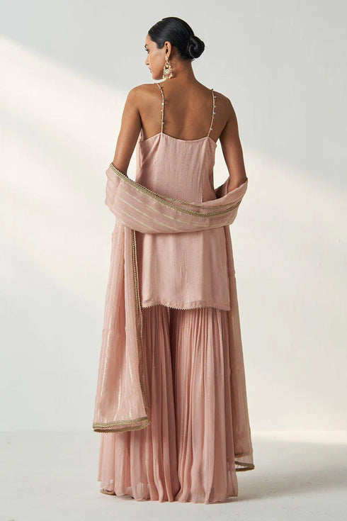 Pakhi Blush Pink Kurta Sharara Set