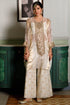 Parhez Gold Embroidered Tunic With Bustier And Palazzo