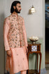 Peach Embroidered Bandi And Kurta With Cotton Silk Churidar