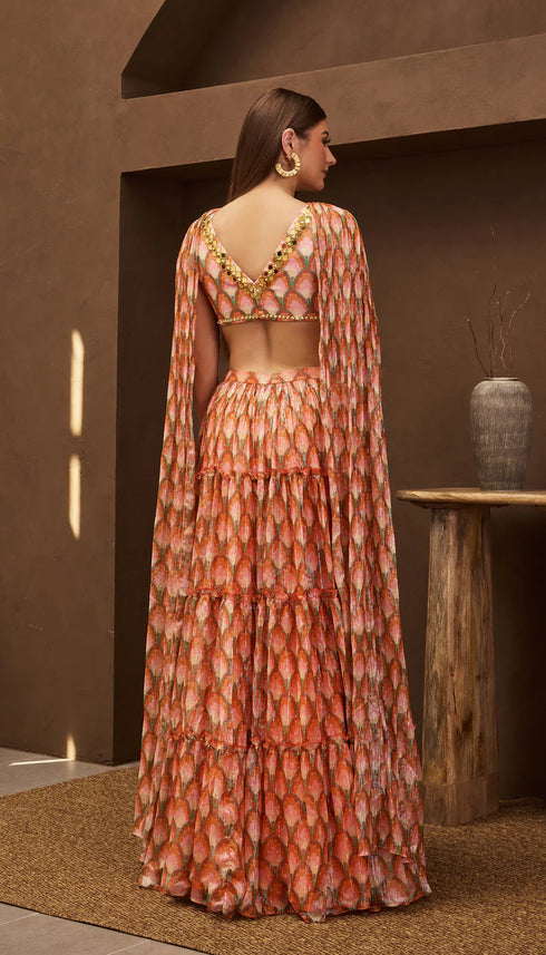 Peach Sorbet Lehenga Set