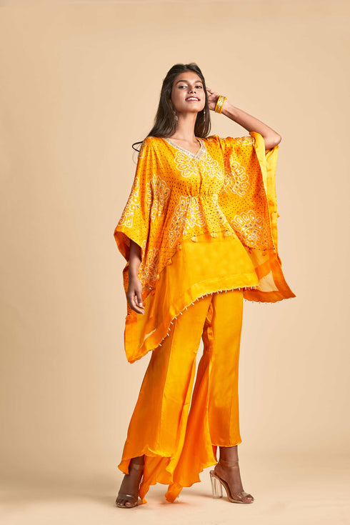 Short Kaftan With Bell Bottoms