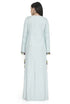 Powder Blue Dola Silk Embroidered Beyza Kaftan