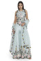 Powder Blue Embroidered Choli And Sharara With Dupatta