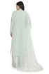 Powder Blue Embroidered Kurta With Pant And Dupatta