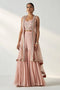 Prisha Blush Pink Cape Gharara Set