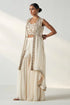 Prisha Ivory Cape Gharara Set