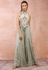 Powder Blue Embroidered Choli With Palazzo