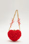 Isa Beaded Heart – Bright Crimson