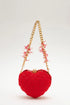 Isa Beaded Heart – Bright Crimson