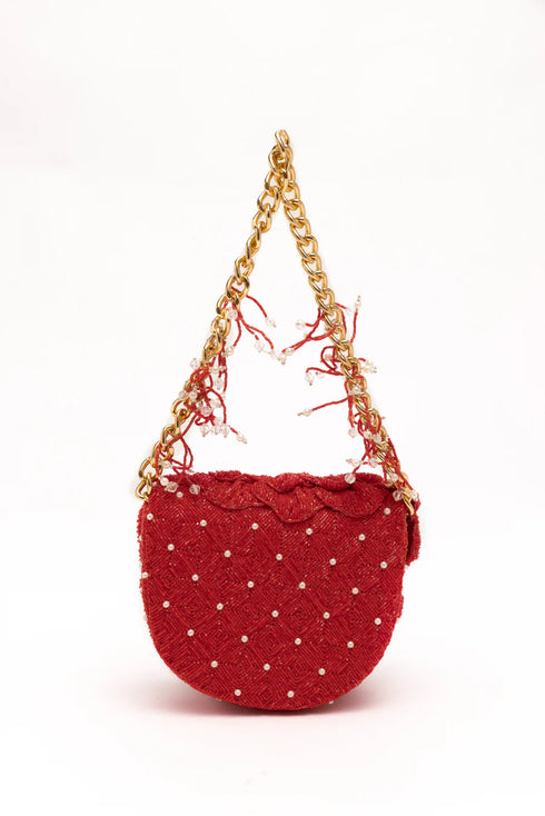 Coco Beaded Mini – Crimzon Red