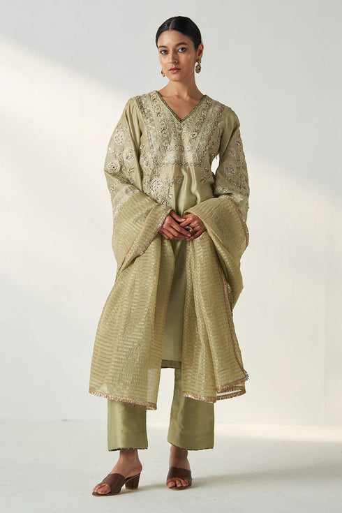 Roop Green Kurta Pant Set