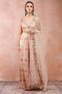 Rose Pink Embroidered Choli And Palazzo With Dupatta