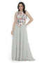 Sea Foam Embroidered Back Tie-Up Choli With Sharara
