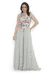 Sea Foam Embroidered Back Tie-Up Choli With Sharara