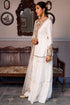 Shama Off White Embroidered Kurta With Frilled Sharara And Dupatta