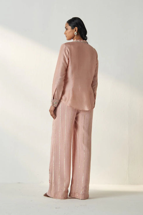 Tisya Blush Pink Shirt Pant Set