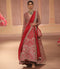 Red Organza Anarkali Set