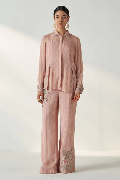 Vani Blush Pink Shirt Pant Set