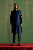 Kavish Midnight Blue Bundi Set