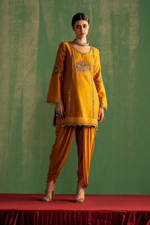 Vanya Mustard Tulip Pant Set