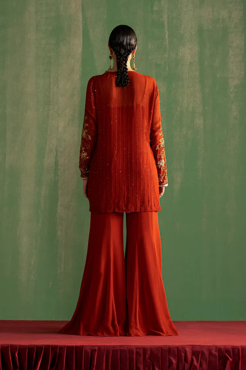 Aadhira Rust Gharara Set