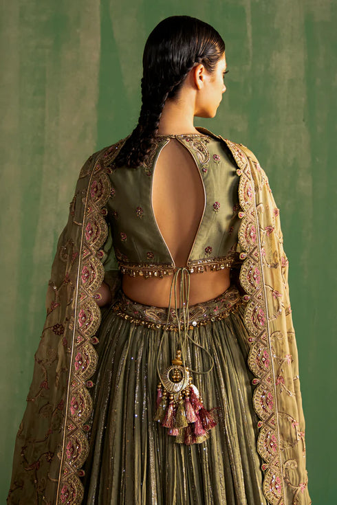 Ishira Green Lehenga Set