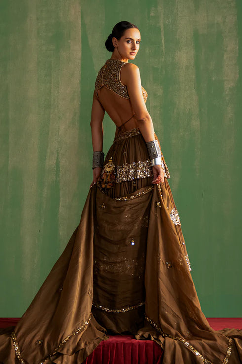 Bhumika Brown Lehenga Set