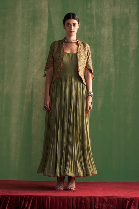 Bhavi Green Anarkali Set