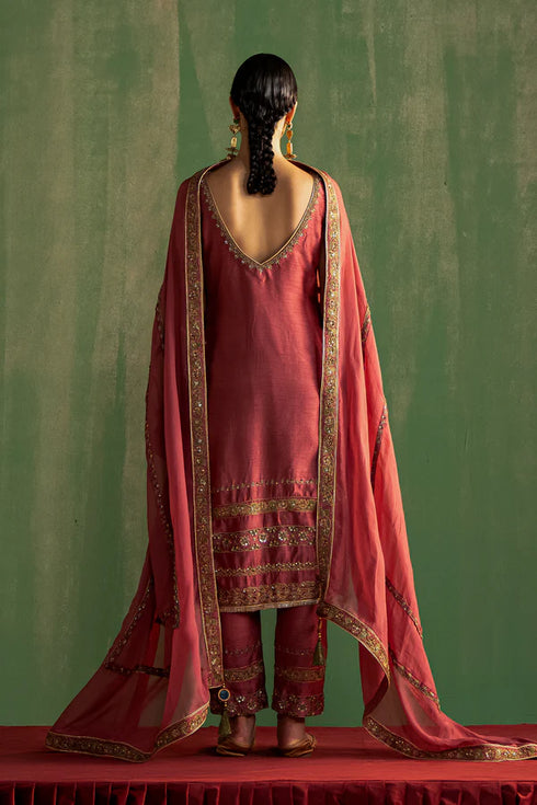 Akansha Mauve Pink Kurta Pant Set