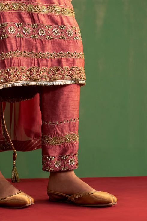 Akansha Mauve Pink Kurta Pant Set