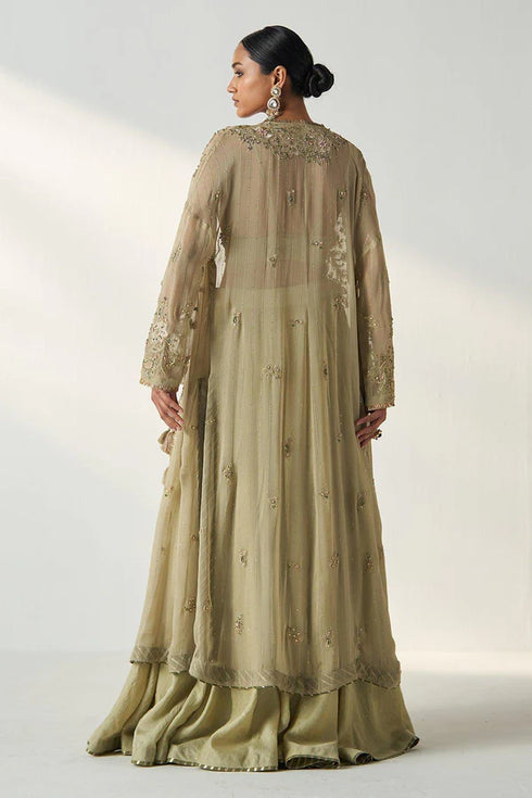 Zoya Green Cape Lehenga Set