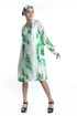 Banana leaf printed dress with back detailing
