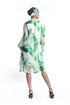 Banana leaf printed dress with back detailing