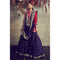 Purple embroidered sharara set