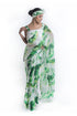 Banana leaf printed saree with crop top blouse