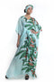 Lobster claw printed kaftan with belt