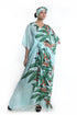 Lobster claw printed kaftan with belt