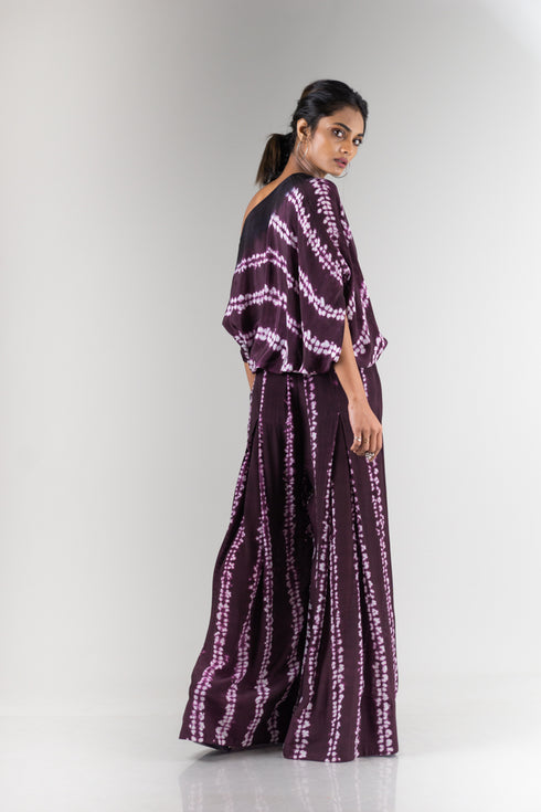 Off Shoulder Top With Box Pleated Pants